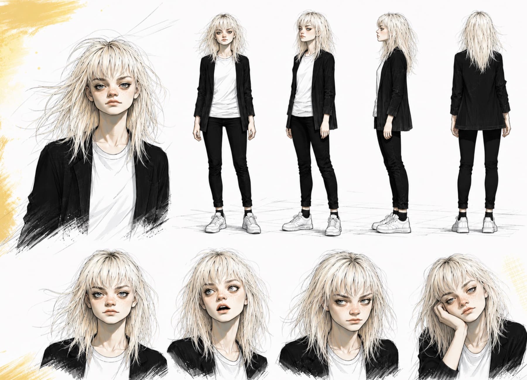 Étude de personnage de HELO - jeune femme
